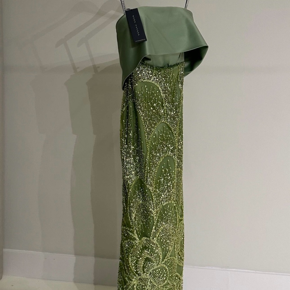 Custom Made Nora Parada Sequin Dress with Neck Scarf